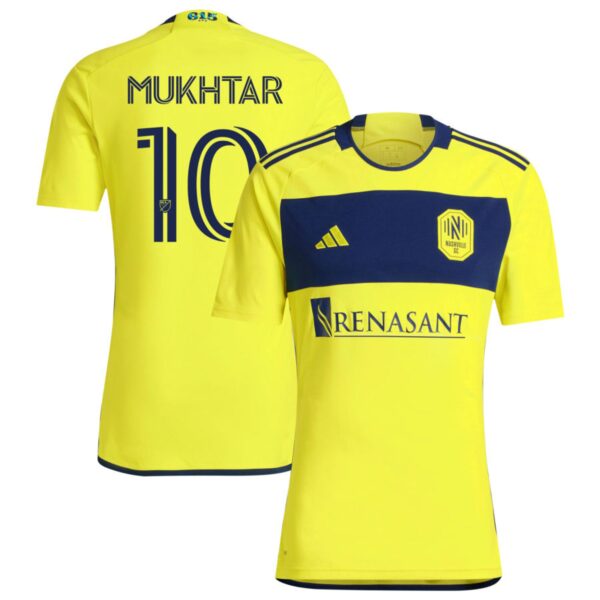 nashville sc 2024 the 615 kit jersey yellow 10 mukhtar 201110900