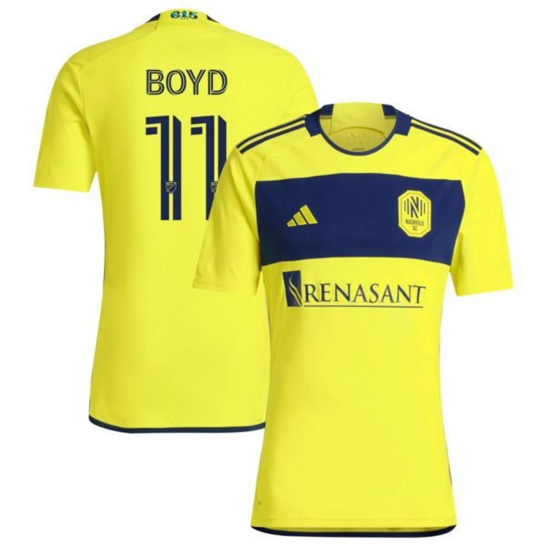 nashville sc 2024 the 615 kit jersey yellow 11 boyd 201110900