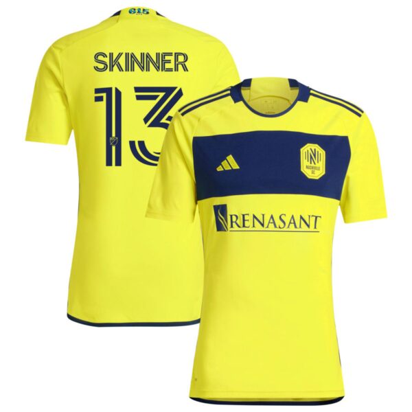 nashville sc 2024 the 615 kit jersey yellow 13 skinner 201110900