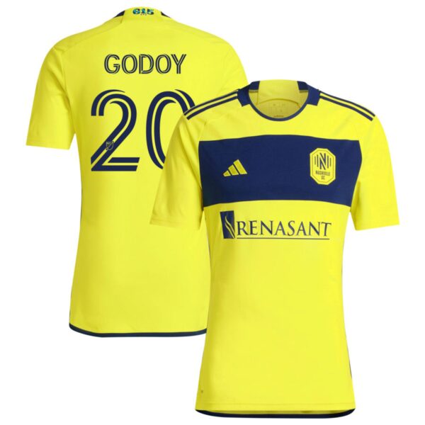 nashville sc 2024 the 615 kit jersey yellow 20 godoy 201110900