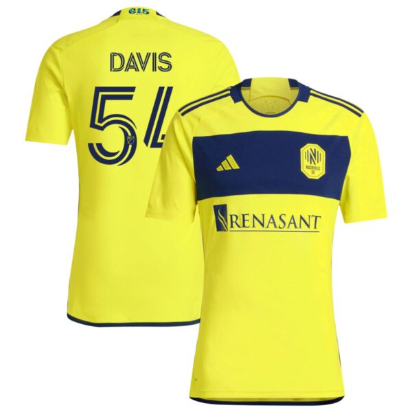 nashville sc 2024 the 615 kit jersey yellow 54 davis 201110900