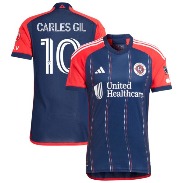 New England Revolution 2024 Boston Tea Party Authentic Jersey Navy 10 Carles Gil