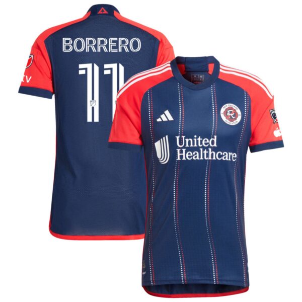 New England Revolution 2024 Boston Tea Party Authentic Jersey Navy 11 Borrero