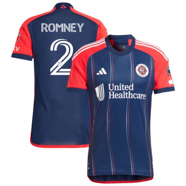 New England Revolution 2024 Boston Tea Party Authentic Jersey Navy 2 Romney