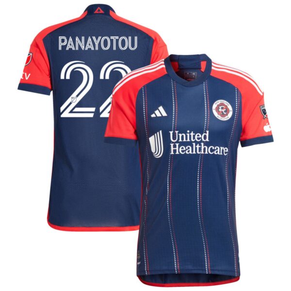 New England Revolution 2024 Boston Tea Party Authentic Jersey Navy 22 Panayotou