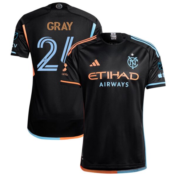 New York City Fc 2024 24 7 Kit Authentic Jersey Black 24 Gray