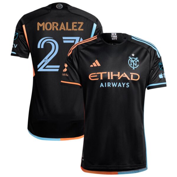 New York City Fc 2024 24 7 Kit Authentic Jersey Black 27 Moralez