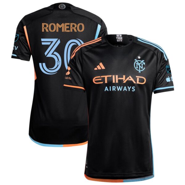 New York City Fc 2024 24 7 Kit Authentic Jersey Black 30 Romero