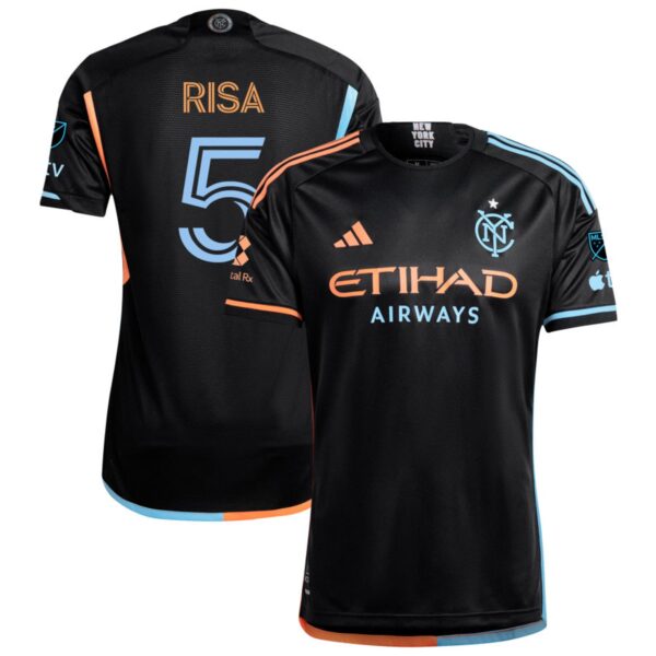 New York City Fc 2024 24 7 Kit Authentic Jersey Black 5 Risa