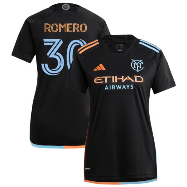 new york city fc 2024 24 7 kit jersey black 30 romero 201113218