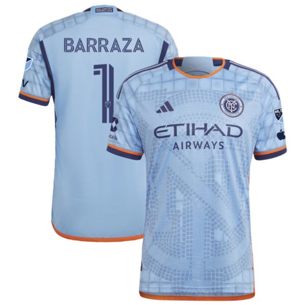 New York City Fc 2024 The Interboro Kit Authentic Jersey Sky Blue 1 Barraza