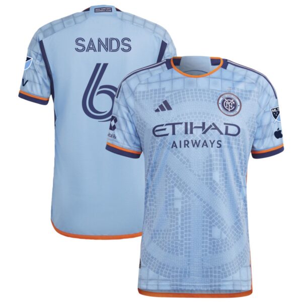 New York City Fc 2024 The Interboro Kit Authentic Jersey Sky Blue 6 Sands