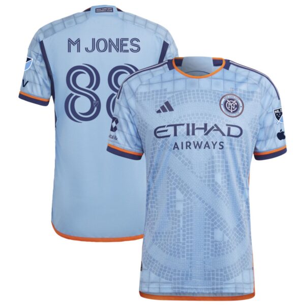 New York City Fc 2024 The Interboro Kit Authentic Jersey Sky Blue 88 Jones