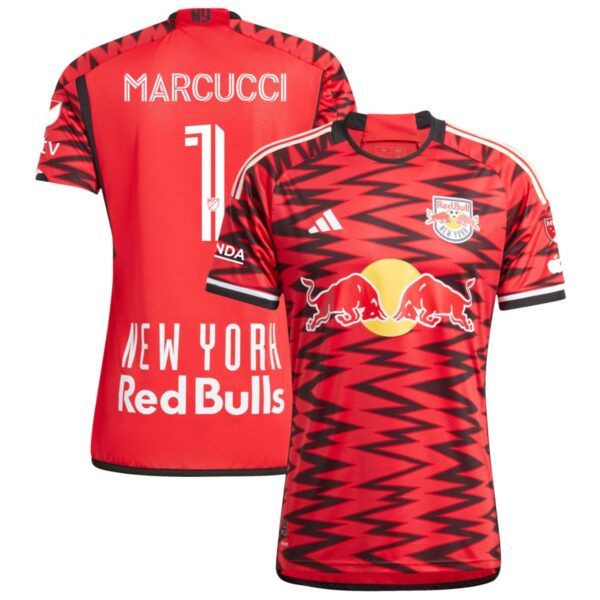 New York Red Bulls 2024 Legacy Authentic Jersey Red 1 Marcucci