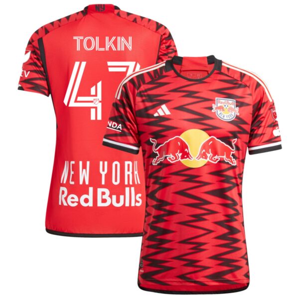 New York Red Bulls 2024 Legacy Authentic Jersey Red 47 Tolkin