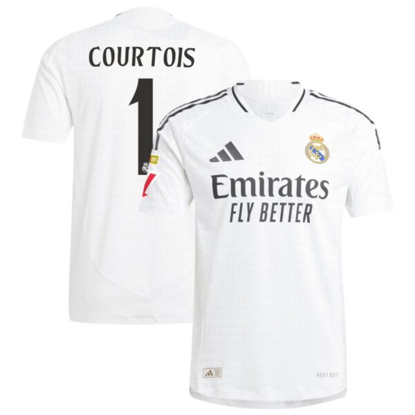 real madrid 2024 25 home authentic jersey white 1 courtois