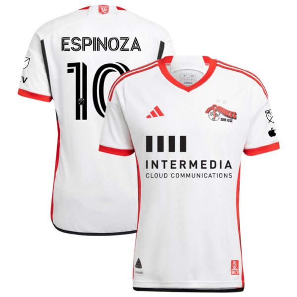 San Jose Earthquakes 2024 The 50 Kit Authentic Jersey White 10 Espinoza