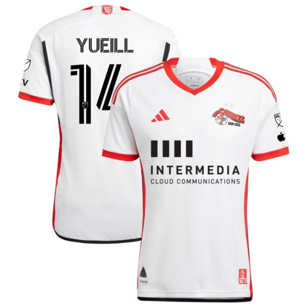 San Jose Earthquakes 2024 The 50 Kit Authentic Jersey White 14 Yueill