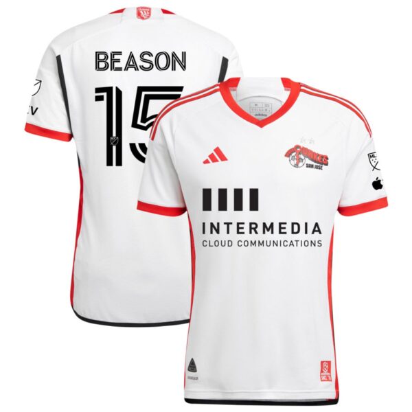 San Jose Earthquakes 2024 The 50 Kit Authentic Jersey White 15 Beason