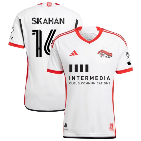 San Jose Earthquakes 2024 The 50 Kit Authentic Jersey White 16 Skahan