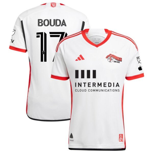 San Jose Earthquakes 2024 The 50 Kit Authentic Jersey White 17 Bouda