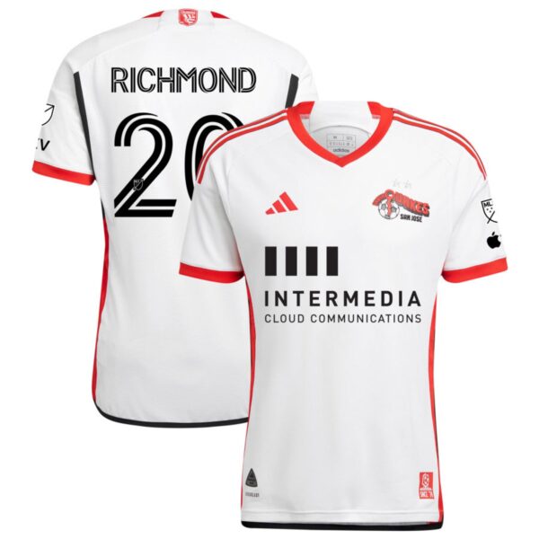 San Jose Earthquakes 2024 The 50 Kit Authentic Jersey White 20 Richmond