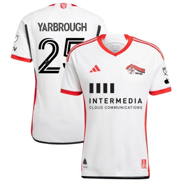 San Jose Earthquakes 2024 The 50 Kit Authentic Jersey White 25 Yarbrough