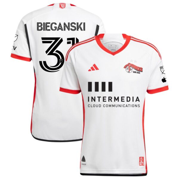 San Jose Earthquakes 2024 The 50 Kit Authentic Jersey White 31 Bieganski