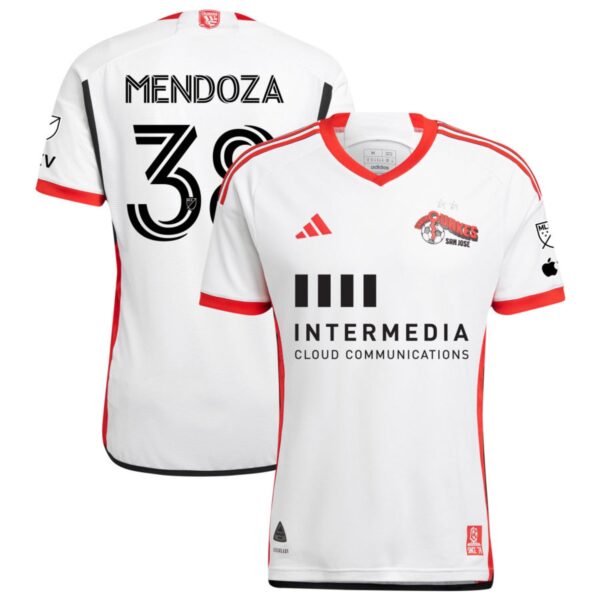 San Jose Earthquakes 2024 The 50 Kit Authentic Jersey White 38 Mendoza