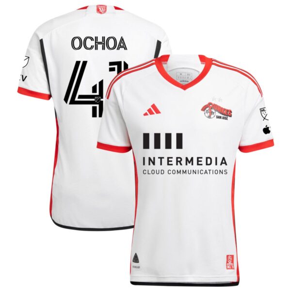 San Jose Earthquakes 2024 The 50 Kit Authentic Jersey White 41 Ochoa