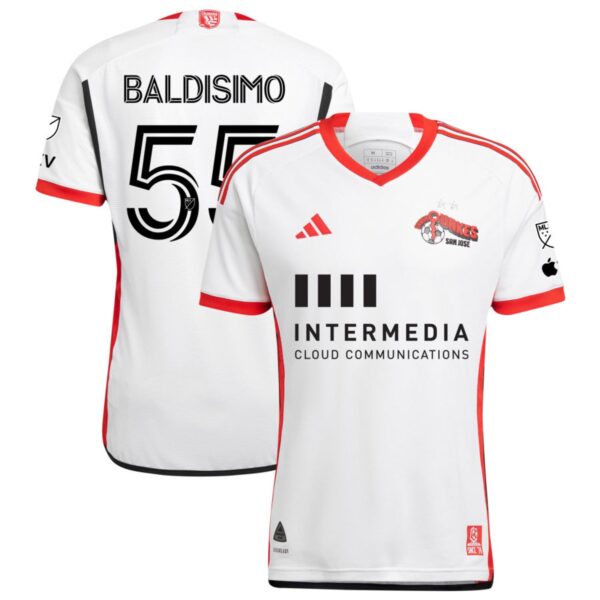 San Jose Earthquakes 2024 The 50 Kit Authentic Jersey White 55 Baldisimo