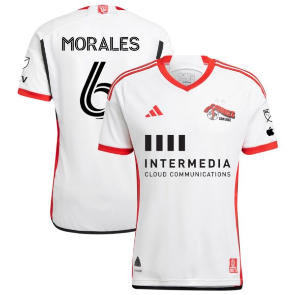 San Jose Earthquakes 2024 The 50 Kit Authentic Jersey White 6 Morales