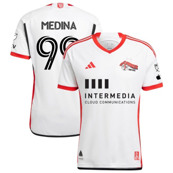 San Jose Earthquakes 2024 The 50 Kit Authentic Jersey White 99 Medina