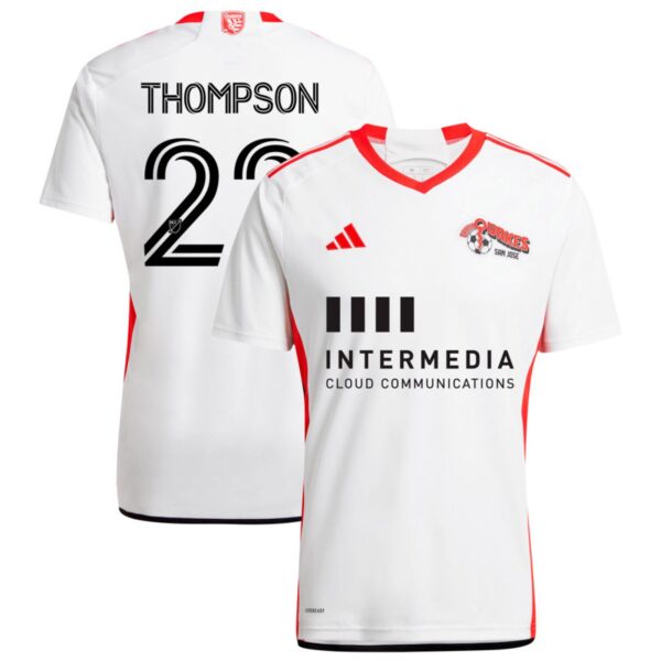 san jose earthquakes 2024 the 50 kit jersey white 22 thompson 201113221