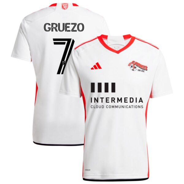 san jose earthquakes 2024 the 50 kit jersey white 7 gruezo 201113221