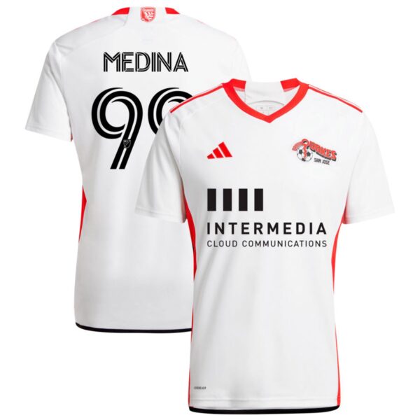 san jose earthquakes 2024 the 50 kit jersey white 99 medina 201113221