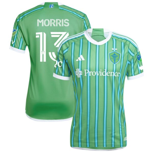 Seattle Sounders Fc 2024 The Anniversary Kit Authentic Jersey Green 13 Morris