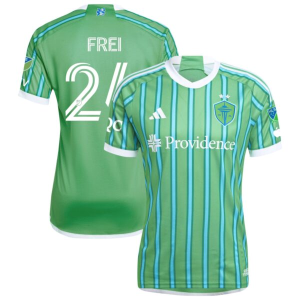 Seattle Sounders Fc 2024 The Anniversary Kit Authentic Jersey Green 24 Frei