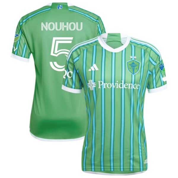 Seattle Sounders Fc 2024 The Anniversary Kit Authentic Jersey Green 5 Nouhou