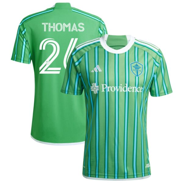 seattle sounders fc 2024 the anniversary kit jersey green 26 thomas 201110905