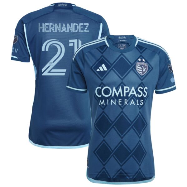 Sporting Kansas City 2024 Diamonds Our Forever Authentic Jersey Navy 21 Hernandez