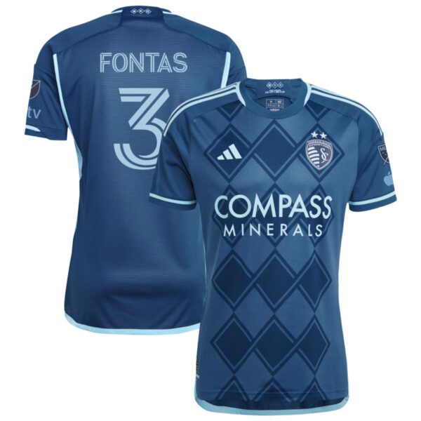 Sporting Kansas City 2024 Diamonds Our Forever Authentic Jersey Navy 3 Fontas