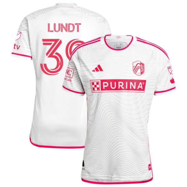 St Louis City Sc 2024 The Confluence Kit Authentic Jersey White 39 Lundt