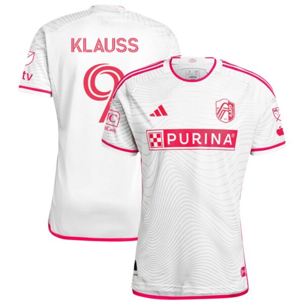 St Louis City Sc 2024 The Confluence Kit Authentic Jersey White 9 Klauss