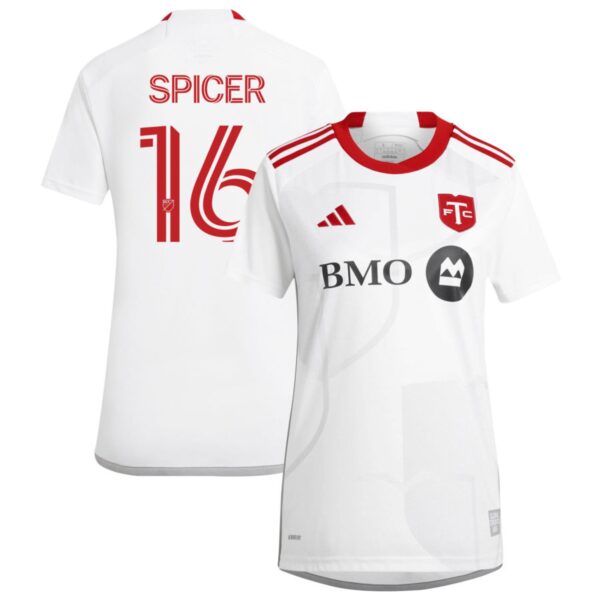 toronto fc 2024 gta kit jersey white 16 spicer 201113225