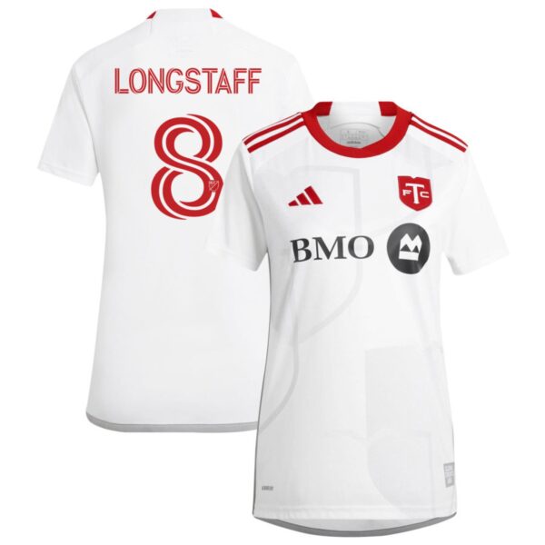 toronto fc 2024 gta kit jersey white 8 longstaff 201113225