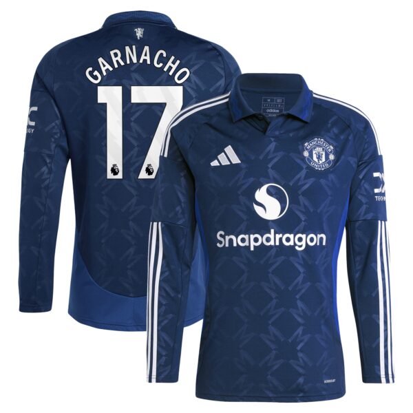 Alejandro Garnacho Manchester United 2024/25 Away Fan Version Long Sleeve Player Jersey - Navy