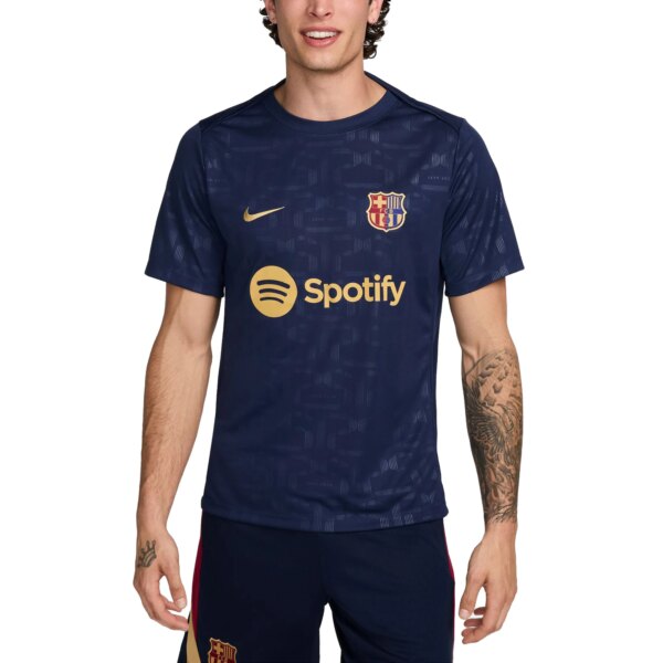 Barcelona Home 2024/25 Academy Pro Pre-Match Top - Navy