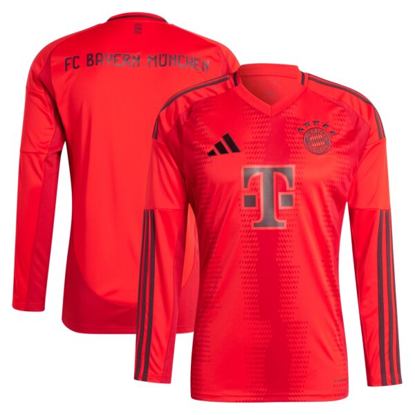 Bayern Munich 2024/25 Home Fan Version Long Sleeve Blank Jersey - Red