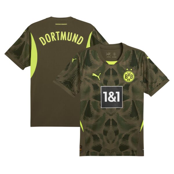 Borussia Dortmund 2024/25 Fan Version Short Sleeve Goalkeeper Jersey - Olive